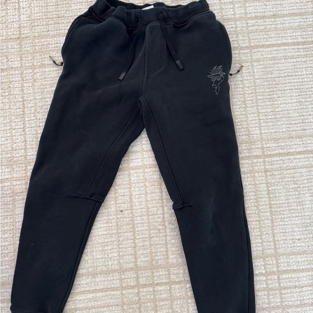 Goat USA  Kids Black Sweatpants joggers, size medium